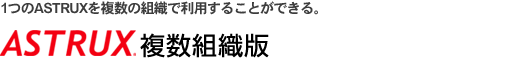 1つのASTRUXを複数の組織で利用することができる。「ASTRUX複数組織版」